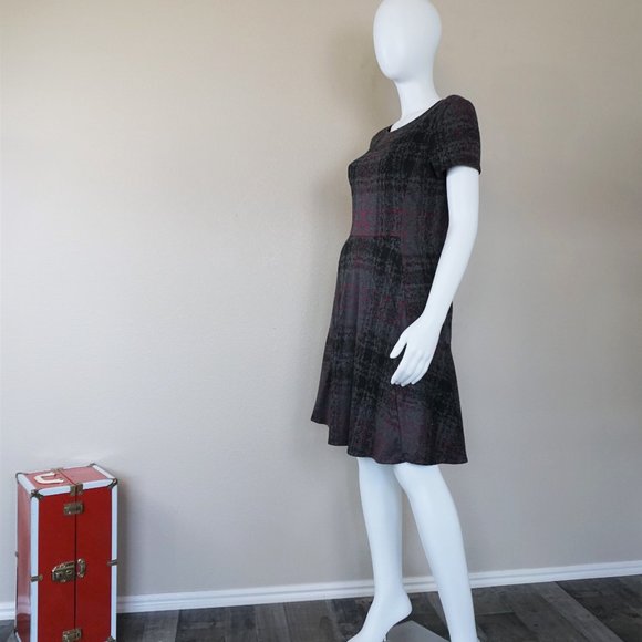 Betsy Johnson Pink & Gray Plaid Dress - Picture 2 of 7